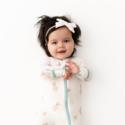 Image of Bamboo Little Soft Baby Footie Pajamas, Baby Clothes, Newborn Sleepers, 95% Viscose and 5% Spandex, 0-24 Months