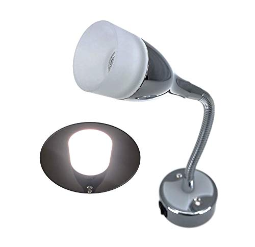 Pactrade Marine Boat RV Auto Goose Neck LED Aluminum Reading Light Rocker Switch