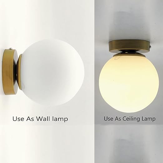 Image of Ceiling Light, for Hallway Light Fixture Ceiling Glass Shade for Living Room, Ceiling Surface, Cafe, Restaurant, Hallway, Kitchen-AA