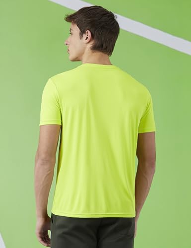 Image of Amazon Brand - Symbol Men's Solid Active Regular Fit Sports T-Shirt | Round Neck | Half Sleeve (Available in Plus Sizes)