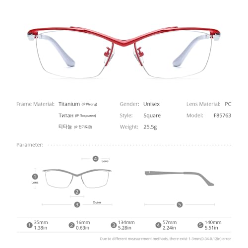 Image of FONEX Pure Titanium Glasses Frame Men Semi Rimless Square Eyeglasses Eyewear DTX416