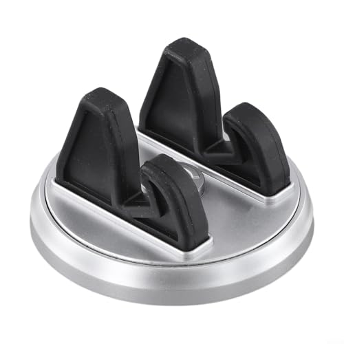 wenyouya Soporte para teléfono de coche con rotación de 360 grados, ventosa y almohadilla antideslizante, agarre firme sin bloquear la vista del conductor (plateado)