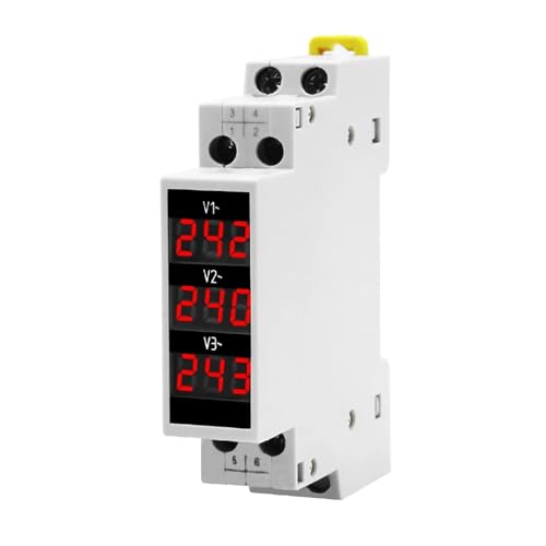 Compteur de tension triphasé haute précision Rail Din affichage digital BV-3R - 3