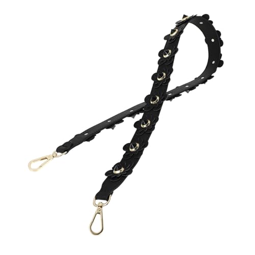 Ipetboom シー取り外し可能 クロスボディショルダーバッグストラップ リベットフラワー装飾付き バッグアクセサリー 財の交換品 レディース用 ハンドバッグ対応