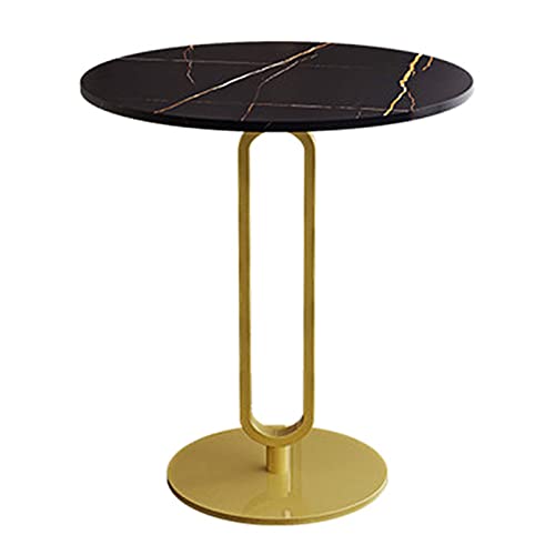 Table basse ronde en ardoise dorée chic et moderne