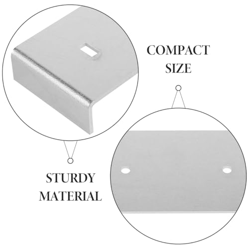 Image of balacoo 2pcs Replacement Metal Mailbox Mounting Bracket Mailbox Mounting Brackets for Floor