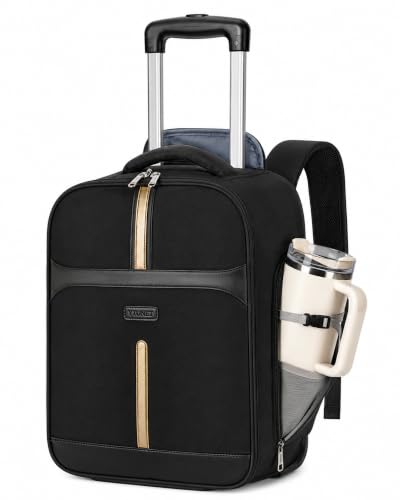 Ytonet Rolling Backpack for Women, 15.6 Inch Laptop Backpack with Wheels