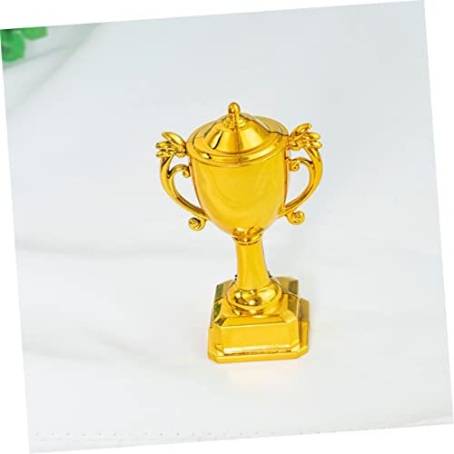 Luxshiny 6 Pçs Troféu Decoração De Bolo Decoração De Metal Miniture Decoração Mini Bolas De Futebol