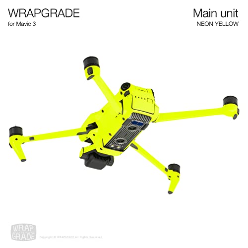 Image of WRAPGRADE Skin Compatible with DJI Mavic 3 Pro (NEON Yellow)