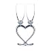 Produktbild Sziqiqi 1 Set (2-teilig) Kreative Sektgläser, hochwertige Weingläser, Gläser mit Fuß, herzförmig Liebespaar Hochzeit 2er Set Gläser (Sektglas 2#)