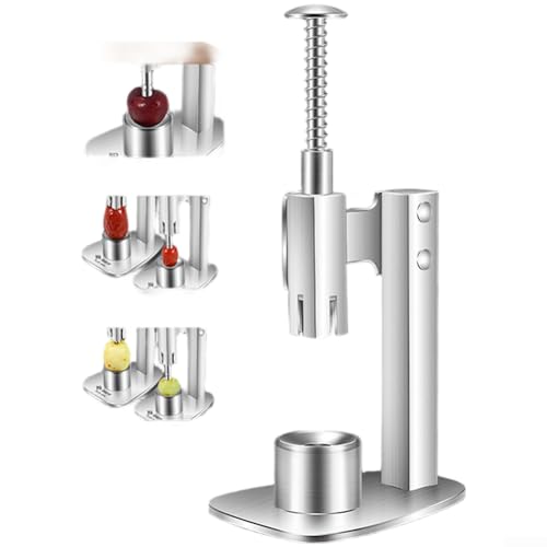 Utensile snocciolatore per frutta in acciaio inossidabile, resistente alla ruggine, con base in silicone per rimuovere ciliegie e datteri e olive