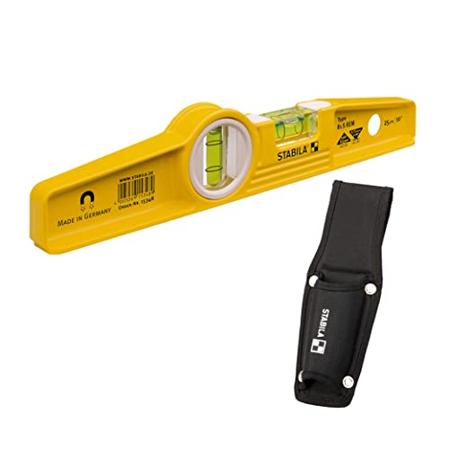 Stabila Type81SREM 25cm/10-inch Rare Earth Magnetic Spirit Level with Holster