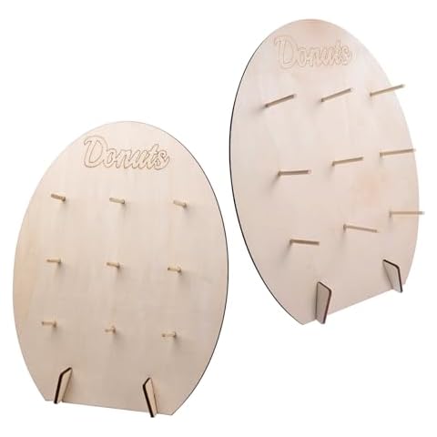 INCNMAD Donut Wall 2 Pcs Donut Stand 9 Holder Doughnut Board Display Sweet Cake Stand Cover