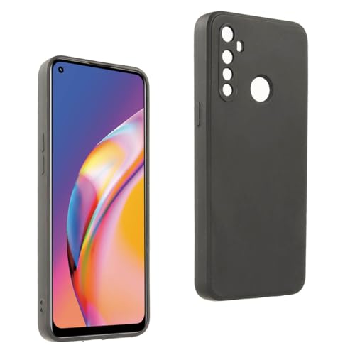 REY Schwarz Silikonhülle TPU für Oppo REALME 5-5s - C3-5i - 6i, Handyhülle Premium Kratzfest TPU Durchsichtige Schutzhülle, Superdünne 0,33 mm