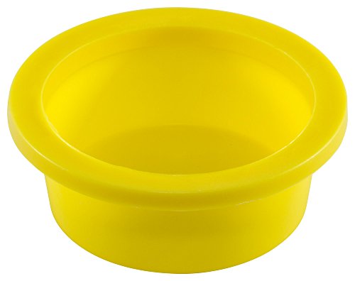 Caplugs 99394887 Plastic Tapered Cap and Plug with Wide Thick Flange WW-21, PE-LD, Cap OD 1.857" Plug ID 2.048", Yellow (Pack of 40) #1