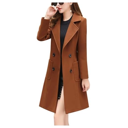 Chouyatou Women's Elegant Wool Blend Coat