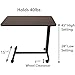 Carex Hospital Bed Table and Overbed Table - Laptop Table for Recliner, Bed, and Sofa - Computer Table for Bed and Hospital Bedside Table, Hospital Tray Table Adjustable with Wheels, brown, ROS-OBT