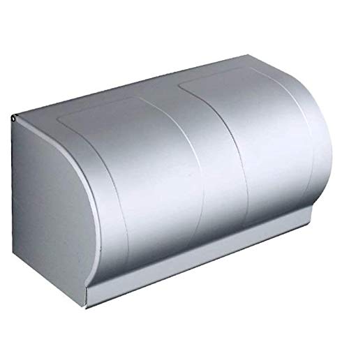 Soporte para papel higiénico con estante anticaídas para móviles en baño 2
