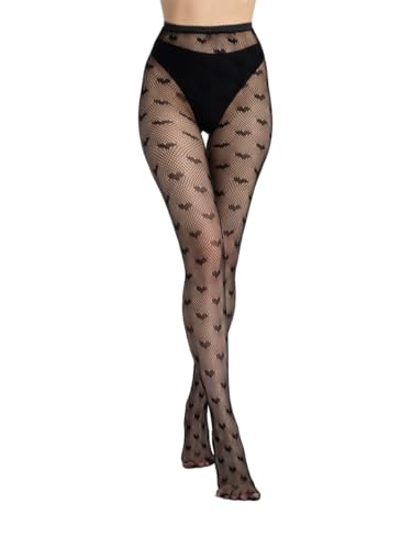 Womens Fishnet Tights in Classic and Sexy Patterned Lace Stockings - Best Fishnet Stockings Patterned Tights for Girls, Womens Goth to Elevate Your Look (Heart)2