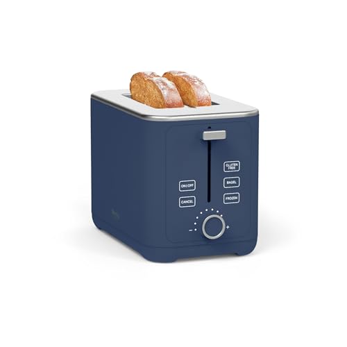 Martha Stewart 2-Slice Toaster, 3 Presets & 10 Shade Settings, Indigo Blue