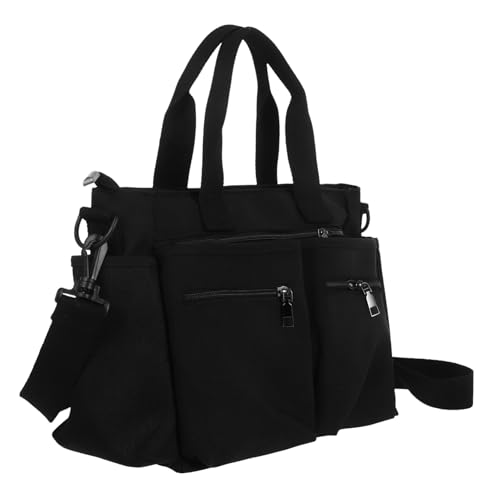 Sac fourre-tout nylon multi poches avec bandoulière pour femme