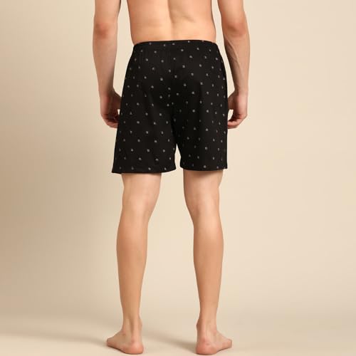 Image of Pepe Jeans Men's Printed 100% Cotton Regular Fit Boxer Shorts | Stylish AOP Print Comfortable Boxer for Daily Innerwear | Soft Breathable Cotton Fabric | Elastic Waistband | Everyday Comfort Wear