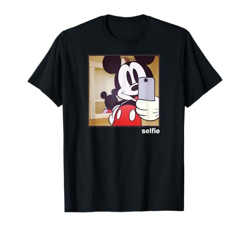 T-shirt Disney Mickey Mouse imprimé selfie ludique en marine taille 3XL