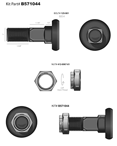 Blade Bolt & Nut, B571044, Commonly Fits Servis/Rhino