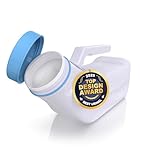 Urinals for Men Spill Proof by PerfectMed (1 Pack) - 32 oz/ 1000 ml | Portable Urine Bottle Bed Pan W/Glow in Dark Lid | Thick Plastic Pee Urinal Bottle