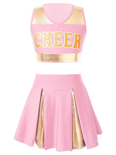 Disfraz completo de animadora para niñas, talla 14 años