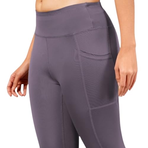 Image of NEVER LOSE Thick High Waist Yoga Pants with Pockets, Tummy Control Workout Running Yoga Leggings for Women
