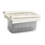 ︶Escenas capaces: el contenedor de almacenamiento del refrigerador se puede usar para almacenar condimentos verduras carne bocadillos productos para bebés y otros artículos.