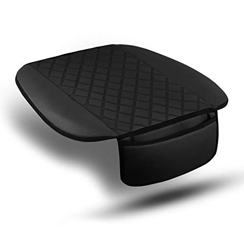 Fh Group Car Seat Cover Black Faux Leather Neosupreme Seat Cover Cushion Pad With Front Pocket Front Set Pair Set With Gift Universal Fit Interior Accessories For Cars Trucks And Suvs, Fb210102 #TOP17