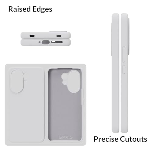 Image of SPRIG Compatible with Vivo V60 Premium SilkTone Back Cover Drop Tested Shock Proof Mobile Case for Men, Women, Boys and Girls with Camera Protection (White)