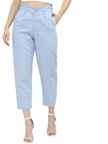 Image of Tokyo Talkies Women's Mom Fit Regular Jeans | Stretchable Mid-Rise Jeans Pant