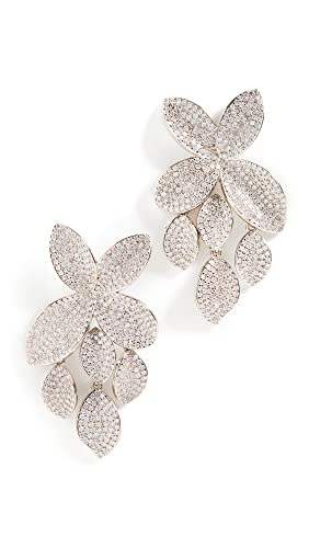 SHASHI Women's Pave Flower Drop Earrings