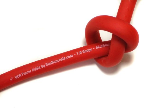 KnuKonceptz KCA Kable 8 Gauge Power Wire Red (Sold in 20 Foot increments)