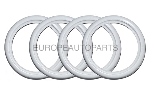 13'' Tire Side White Wall Port-o-Wall Topper Rubber Tire Ring Set of 4