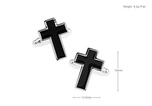 Mancuernillas Daesar Vintage Cruces Negras para Hombre miniatura 5