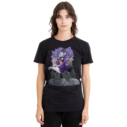 T-shirt Jack Skellington Graves pour femme le cadeau Disney parfait en noir