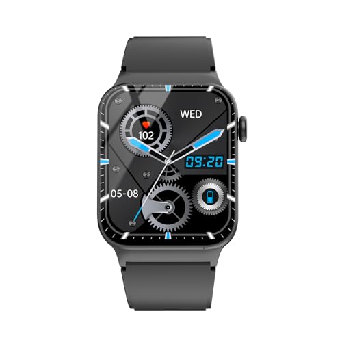 STECEi Smartwatch Uomo Donna Rispondi/Effettua Chiamate, 1.85' Orologio Smartwatch con 113 Sportivo, Impermeabil IP68 Sportivo Watch con Contapassi/Sonno/Cardiofrequenzimetro, Nero