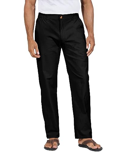 Pantalon de yoga décontracté noir 3XL homme pour le sport et la détente YAOHUOLE