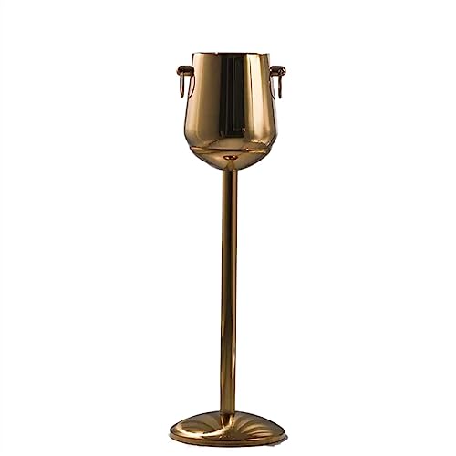 Cubo de vino dorado y soporte elegante para enfriar cerveza en fiestas, KTV y barras de hogar