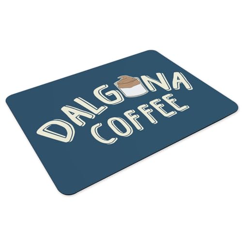 Sets de table bleu Dalgona coffee grand format avec support caoutchouc - 3