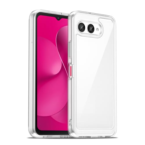 Image of Case for T-Mobile REVVL 8 5G, Military Grade Drop Protection Phone Case, Yellowing Resistant, Anti-Scratch Hard PC Back, Shockproof Hard Ultra-Thin Protective Cover, Clear