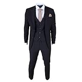 Set completo da 3 pezzi: include un blazer ben realizzato, gilet abbinato e pantaloni coordinati, offrendo un completo coeso e sofisticato per qualsiasi ambiente formale