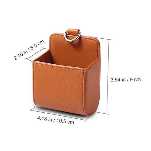 Boîte de rangement pour voiture en cuir finition soignée pochette aération auto