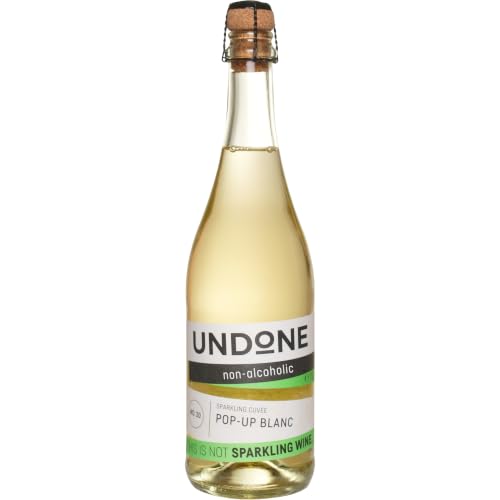 UNDONE No. 20 Pop-Up Blanc NOT SPARKLING WINE | Premium Non-Alcoholic Sparkling Wine | 700ml Bottle | Made in Germany