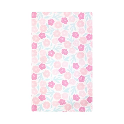 Image of Hudson Baby Infant Girls Cotton Flannel Burp Cloths 10-Pack, Pink Daisies, One Size