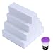 XINGSUI 10pcs Bianco Buffer Blocco,Mattoncini di Levigatura Lime Grinta di Manicure Strumento,per La Casa E I Saloni di Bellezza(Un pennello per la polvere per unghie in omaggio)